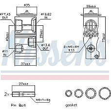 Supapa expansiune. clima Air-conditioning expansion valve DS DS 3 DS 5 CITROEN C3 II C4 C4 I DS3 DS5 PEUGEOT 3008 307 307- PEUGEOT 307 CC (3B), Sabrioleta, 03.2003 - 06.2009 Nissens 999290
