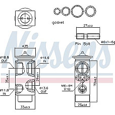 Supapa expansiune. clima Air conditioning valve MERCEDES AMG GT C190 C C204 C CL203 C W203 C W204 C T-MODEL S203 C T-MODEL MERCEDES-BENZ S-CLASS (C216), Compartiment, 05.2006 - 12.2013 Nissens 999233