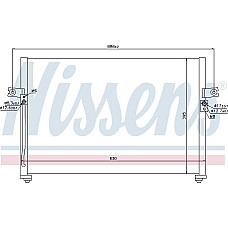 Condensator. climatizare A-C condenser HYUNDAI GRACE H-1 H-1 - STAREX H100 PORTER 2.4-2.5D-2.6D 07.93-12.07 HYUNDAI PORTER, Van, 07.1994 - 04.2004 Nissens 94038