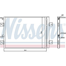 Condensator. climatizare A-C condenser with dryer DACIA DUSTER DUSTER-SUV LOGAN LOGAN EXPRESS LOGAN MCV SANDERO LADA LARGU DACIA SANDERO (SD), Hatchback, 06.2008 - Nissens 940262