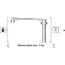Set cablaj aprinder MM cu aprindere prin cabl NISSAN NX 1.4-1.6 16V 96 - ALMERA 1.4-1.6 16V 95 - NISSAN PRIMERA (P12), Hatchback, 01.2002 - Magneti Marelli 941295060855