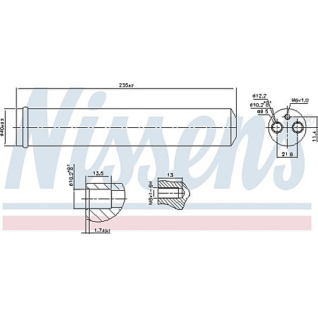 Uscator.aer conditionat Air conditioning drier CITROEN C-CROSSER C-CROSSER ENTERPRISE C4 AIRCROSS HONDA FR-V INFINITI FX G NISSAN CABSTAR (F24M, F24W), Cadru de sprijin, 09.2006 - 12.2013 Nissens 95452