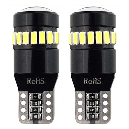 Set becuri auto cu LED CANBUS compatibil T10 W5W 19 SMD Alb 12V, destinat competitiilor auto sau off-road