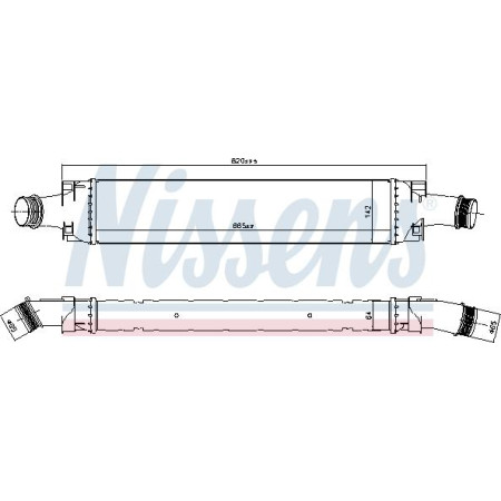 Admisie racitor de aer Intercooler AUDI A4 ALLROAD B9 A4 B9 A5 A6 C8 A7 Q5 2.0-3.0H 05.15- AUDI A5/S5 II (F53, F5P), Compartiment, 06.2016 - Nissens 961466