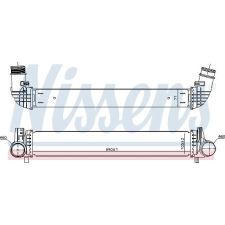 Admisie racitor de aer Intercooler AUDI A1 VW POLO VI 2.0 11.17- AUDI A1 (GBA), Sportback, 07.2018 - Nissens 961481