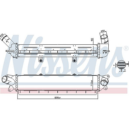 Admisie racitor de aer Intercooler HYUNDAI KONA 1.6 06.17- HYUNDAI KONA (OS, OSE, OSI), Crossover, 06.2017 - Nissens 961242