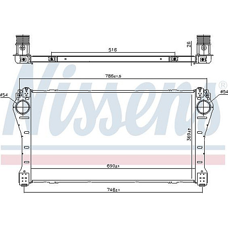 Admisie racitor de aer Intercooler TOYOTA AURIS AVENSIS VERSO 1.6D-2.0D 11.13-12.18 Nissens 961250