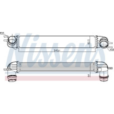 Intercooler. compresor Supply air cooler MINI R56 R57 R58 R59 CLUBMAN R55 CLUBVAN R55 COUNTRYMAN R60 PACEMAN R61 1.6D-2.0D MINI Cooper II (R58), Compartiment, 12.2010 - 05.2015 Nissens 96397