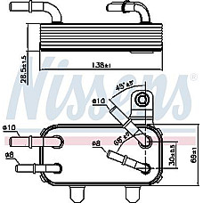 Radiator ulei. ulei motor Oil radiator LAND ROVER DEFENDER DISCOVERY III DISCOVERY IV RANGE ROVER III RANGE ROVER SPORT I LAND ROVER DISCOVERY III (L319), Van, 01.2007 - 07.2009 Nissens 90951