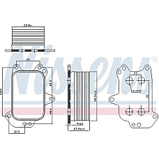 Radiator ulei. ulei motor Oil cooler DS DS 3 DS 4 DS 5 CITROEN BERLINGO BERLINGO MULTISPACE BERLINGO-MINIVAN C3 AIRCROSS I CITROEN DS3 (S*****), Hatchback, 11.2009 - 12.2016 Nissens 90966