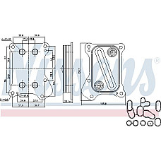 Radiator ulei. ulei motor Oil cooler with easy fit elements with seal FIAT 500 500 C 500L DOBLO DOBLO-MINIVAN FIORINO FIOR FIAT PUNTO III (199_), Hatchback Van, 04.2008 - Nissens 90700