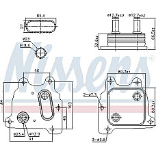 Radiator ulei. ulei motor Oil radiator NISSAN TEANA III 2.5 09.13- Nissens 91364