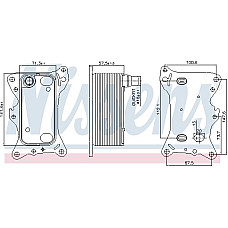 Radiator ulei. ulei motor Oil radiator MERCEDES A W176 B SPORTS TOURER W246 W242 CLA C117 CLA SHOOTING BRAKE X117 GLA X156 Nissens 91266