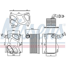 Radiator ulei. ulei motor Oil radiator MERCEDES C A205 C C204 C C205 C T-MODEL S205 C W204 C W205 CLS C218 CLS SHOOTING BR MERCEDES-BENZ SL (R231), Sabrioleta, 01.2012 - Nissens 91270