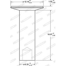 Nit. material frictiune saboti frana Nituirea captusirii frinei 635mmx159mm opak. 100szt. teava de otel VOLVO FH16 (FH), 08.1993 - Ferodo 93685