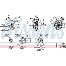 Turbocompresor Nou cu set de garnit HYUNDAI ELANTRA III HIGHWAY SANTA FE I TRAJET TUCSON KIA SPORTAGE II 2.0D HYUNDAI TUCSON (JM), Crossover, 06.2004 - Nissens 93223