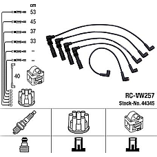 Set fise bujii SEAT CORDOBA (6K1, 6K2), Sedan, 02.1993 - 12.2002 NGK 44345