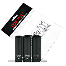 Set 3 chei tubulare de impact TOPTUL GDAG0301, antrenor patrat 1/2 inch, profil hexagonal, deschidere chei 17, 19, 21 mm, finisaj fosfatat TOPTUL GDAG0301