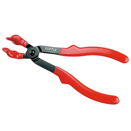 Cleste pentru fise bujii TOPTUL JIAA0108, lungime 200 mm, falci curbate si cauciucate, manere izolate TOPTUL JIAA0108