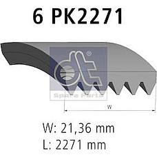 Curea transmisie cu canel Multi-V-curea 6PK2271 NISSAN ATLEON MERCEDES C W202 C W204 C T-MODEL S202 E W210 E T MERCEDES-BENZ M-CLASS (W163), Crossover, 02.1998 - 07.2005 DT Spare Parts 4.80707