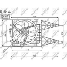 Ventilator. radiator Ventilator radiator cu carcasa AUDI A3 TT SEAT AROSA CORDOBA IBIZA III LEON TOLEDO II SKODA VW GOLF IV (1J1), Van, 10.1997 - 05.2004 NRF 47744