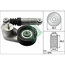 Intinzator.curea transmisie Multi-V belt tensioner LAND ROVER DISCOVERY SPORT FREELANDER 2 2.0 10.11- LAND ROVER RANGE ROVER EVOQUE (L538), Crossover, 06.2011 - INA 534 0595 10