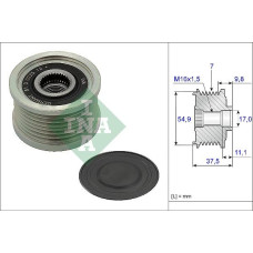 Sistem roata libera. generator Rulita alternator IVECO DAILY VI FIAT DUCATO MITSUBISHI CANTER FB7 FB8 FE7 FE8 VII FIAT DUCATO (250_, 290_), Autobuz, 07.2006 - INA 535 0235 10