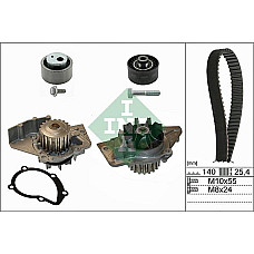 Set pompa apa curea dintata Set de distributie curea intinzator pompa de apa se potriveste. CITROEN BERLINGO BERLINGO-MINIVAN PEUGEOT 206 (2A/C), Hatchback, 08.1998 - 12.2012 INA 530 0440 30