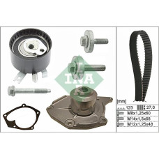 Set pompa apa curea dintata Set de distributie curea intinzator pompa de apa se potriveste. DACIA DUSTER LOGAN LOGAN EXPRESS RENAULT CLIO III (BR0/1, CR0/1), Hatchback, 01.2005 - INA 530 0197 31