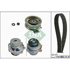 Set pompa apa curea dintata Set de distributie curea intinzator pompa de apa se potriveste. AUDI A3 A4 B5 A4 B6 A4 B7 SEAT AL VW CADDY III (2KB, 2KJ, 2CB, 2CJ), Dubita, 03.2004 - 05.2015 INA 530 0171 31