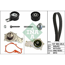 Set pompa apa curea dintata Set de distributie curea intinzator pompa de apa se potriveste. VOLVO C30 S40 II S80 II V40 V50 V PEUGEOT 308 SW I (4E_), Estate Van, 01.2008 - 12.2012 INA 530 0375 30