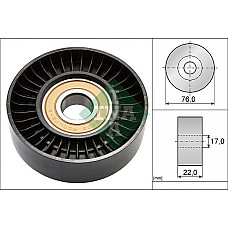 Rola intinzator.curea transmisie Rola tensionare curea transmisie cu canel MERCEDES A W168 W169 B W245 VANEO 1.4-2.1 07.97-06 OPEL ZAFIRA B (A05), Box/MPV, 07.2005 - 04.2015 INA 531 0677 30