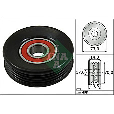 Rola intinzator.curea transmisie Rola ghidare curea transmisie cu canel SUBARU FORESTER IMPREZA LEGACY III IV OUTBACK 1.5-2.5 HONDA INTEGRA (DC2, DC4), Compartiment, 07.1993 - 11.2001 INA 531 0853 10