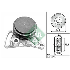 Intinzator.curea transmisie Rola tensionare curea transmisie cu canel AUDI A4 A6 SKODA SUPERB VW PASSAT 1.6-2.0D 10.93-03.08 AUDI A6 (4A2, C4), Sedan, 06.1994 - 10.1997 INA 531 0309 10