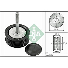 Rola ghidare-conducere. curea transmisie Poly V-belt pulley PORSCHE CAYENNE PANAMERA 3.6-4.8 02.07-12.15 PORSCHE CAYENNE (9PA), Crossover, 09.2002 - 12.2010 INA 532 0792 10