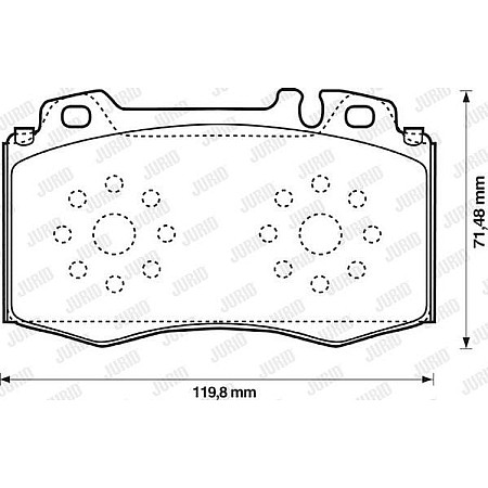 Set placute frana.frana disc Set de frana din ceramica Fata MERCEDES C CL203 C T-MODEL S203 C W203 CLK A209 CL MERCEDES-BENZ M-CLASS (W163), Crossover, 02.1998 - 07.2005 Jurid 573092JC