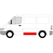 Panou lateral Acoperirea pentru repararea peretilor laterali Stanga partea inferioara inaltime 30cm MERCEDES SPRI VW LT 28-46 II (2DA, 2DD, 2DH), Van, 04.1996 - 07.2006 BLIC 6505-06-3546014P