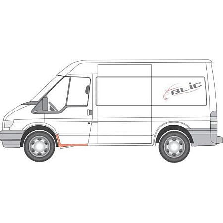 Placa de prag Car side sill front L with external part of a post inner fits. FORD TRANSIT V TRANSIT V FL 01.00-08.13 FORD TRANSIT (FM_, FN_), Cadru de sprijin, 01.2000 - 05.2006 BLIC 6505-06-2509061P