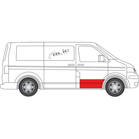 Fata usa Trusa de reparatii usi Fata Dreapta strat inaltime 300mm VW MULTIVAN T5 TRANSPORTER T5 04.03- VW TRANSPORTER V (7HA, 7HH, 7EA, 7EH), Van, 04.2003 - BLIC 6015-00-9568122P