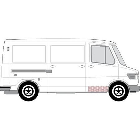 Fata usa Trusa de reparatii usi Fata Dreapta conducta MERCEDES T1 601 T1 601 611 T1 602 T1 B601 T1 B602 T1-TN 01. MERCEDES-BENZ T1/TN, Van, 07.1981 - 06.1995 BLIC 6015-00-3545132P