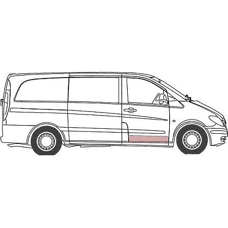 Fata usa Trusa de reparatii usi Fata Dreapta conducta MERCEDES VIANO W639 VITO - MIXTO W639 VITO W639 09.03- MERCEDES-BENZ VITO (W639), Autobuz, 09.2003 - BLIC 6015-00-3542132P