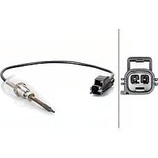 Senzor. temperatura gaze evacuare Senzor temperatura evacuare inainte de catalizator VOLVO C30 C70 II S40 II S80 VOLVO S40 II (544), Sedan, 12.2003 - 12.2012 HELLA 6PT 014 495-011