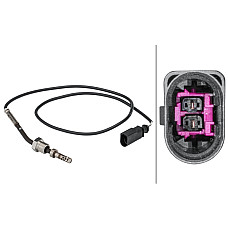 Senzor. temperatura gaze evacuare Exhaust gas temperature sensor before turbo AUDI A4 B7 A6 C6 2.0D 07.04-08.11 HELLA 6PT 358 181-541