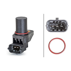 Senzor.pozitie ax cu came Camshaft position sensor MERCEDES A W168 A W169 B SPORTS TOURER W245 C CL203 C T-MODEL S202 C T- MERCEDES-BENZ E-CLASS (A207), Sabrioleta, 01.2010 - 12.2016 HELLA 6PU 009 121-501