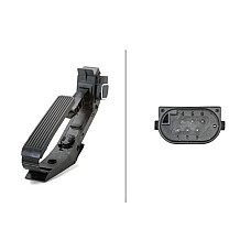 Senzor. pedala acceleratie Pedala de acceleratie MERCEDES S C215 S W220 2.8-5.8 10.98-03.06 MERCEDES-BENZ S-CLASS (C215), Compartiment, 03.1999 - 12.2006 HELLA 6PV 010 946-001