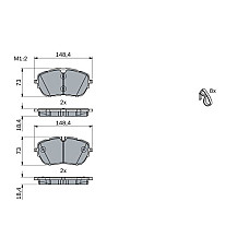 Set placute frana.frana disc Set placute frana Fata se potriveste. DS DS 4 II DS 7 DS 9 CITROEN C5 AIRCROSS C5 X OPEL ASTRA L G PEUGEOT 308 SW II (LC_), Estate Van, 04.2014 - BOSCH 0 986 494 946