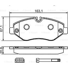 Set placute frana MERCEDES-BENZ SPRINTER 4,6-t (906), Van, 06.2006 - BOSCH 0 986 494 728