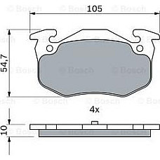 Set placute frana PEUGEOT 205, Hatchback Van, 02.1983 - 07.1990 BOSCH 0 986 460 970