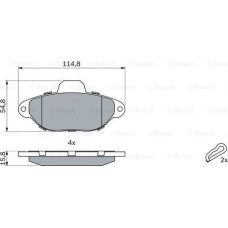 Set placute frana FIAT PUNTO II (188_), Hatchback Van, 02.2000 - 12.2010 BOSCH 0 986 461 119