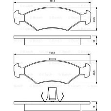 Set placute frana FORD FIESTA (JV_), Van, 05.1998 - 08.2003 BOSCH 0 986 424 462
